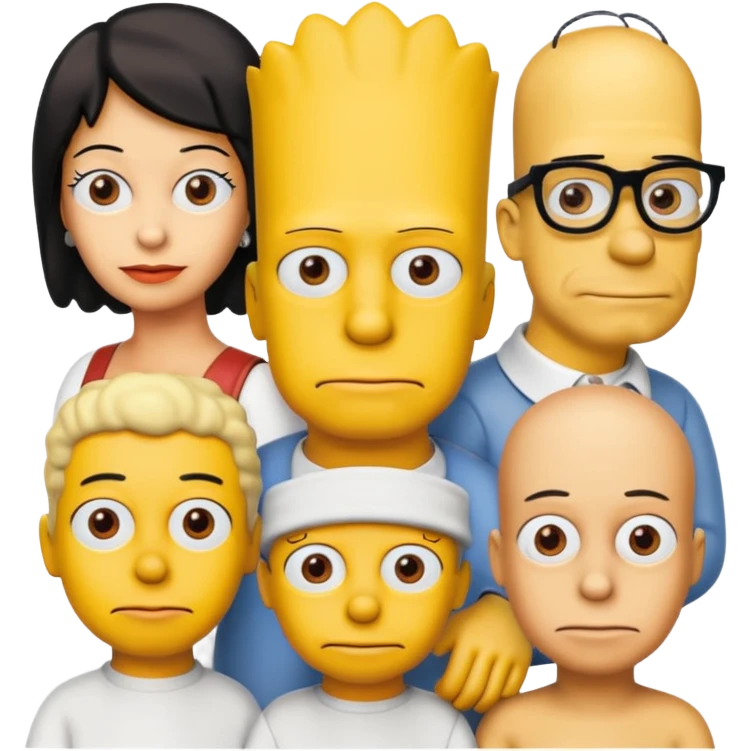 the simpsons, different character. emoji