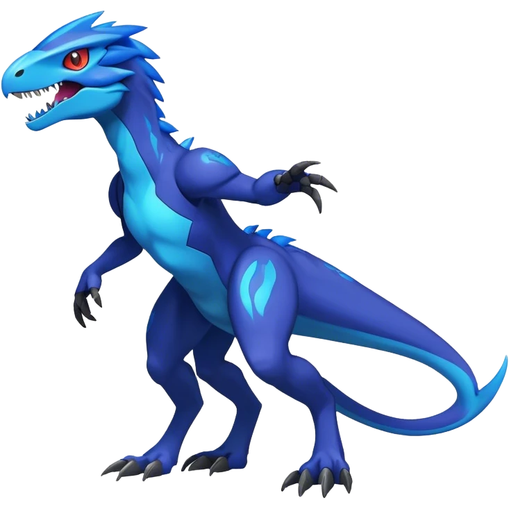 Shiny Nebula Futuristic Fakemon-Pokemon-Digimon-Spectrobes-Raptor-fusion, full body emoji