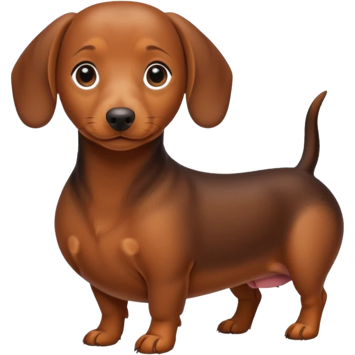 Perro salchicha embarazada emoji