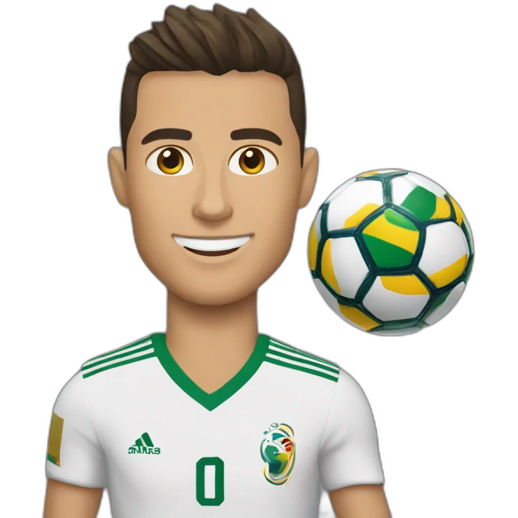 Cristiano ronaldo avec la coupe du monde emoji