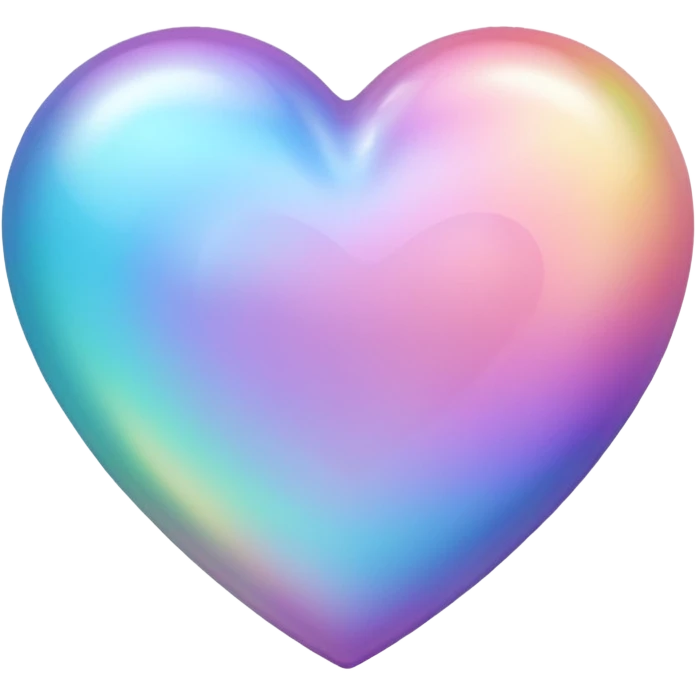 Pastel gradient hue iridescent heart emoji