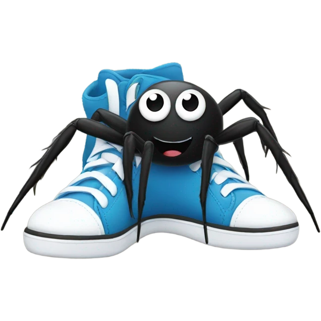 Spider wearing shoes emoji
