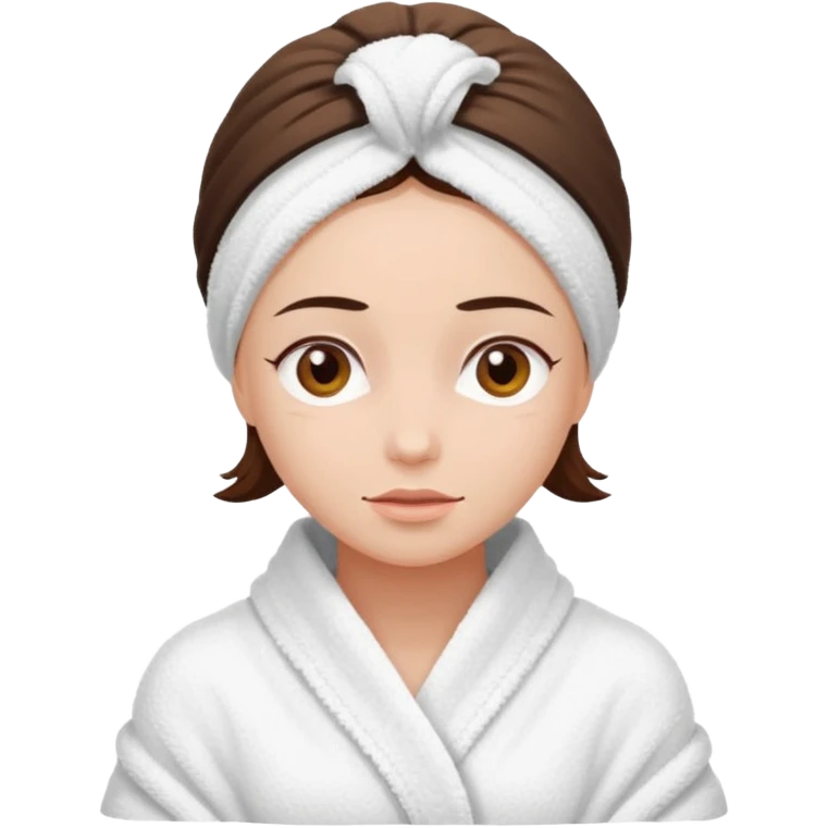 sacred clean girl with bath towels emoji