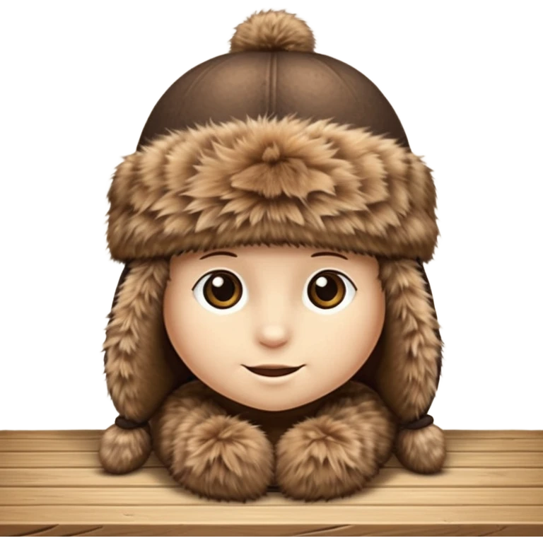 just fur hat on table emoji