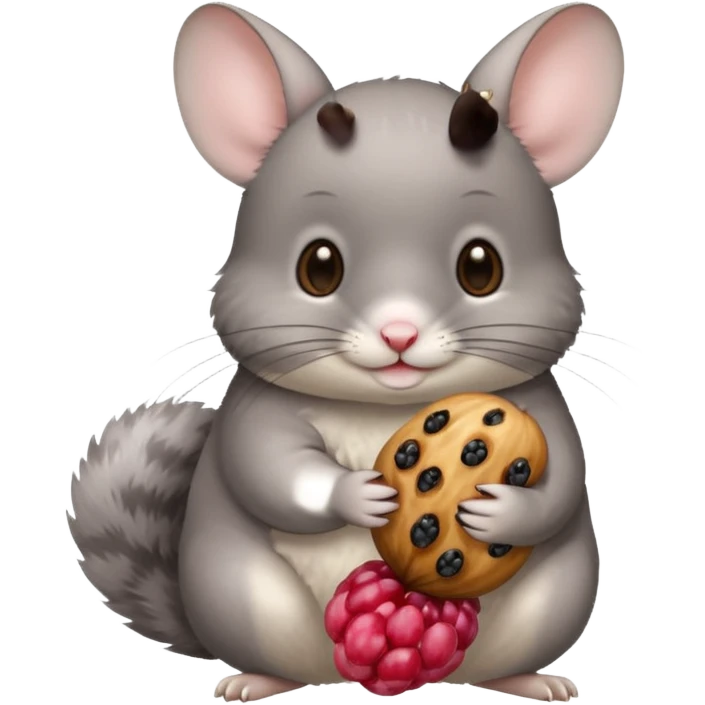 Chinchilla with raisin emoji