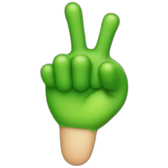 Green booger on the finger emoji