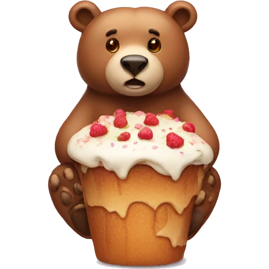 bear with 🍨  emoji