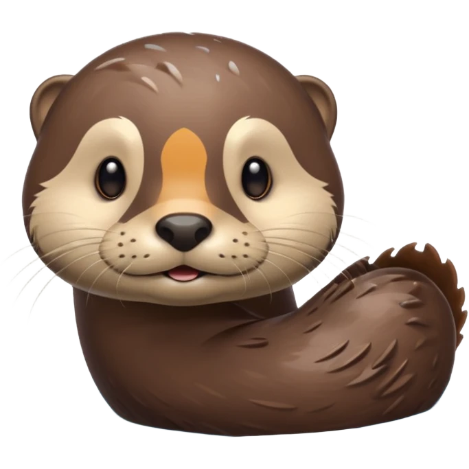 otter swims emoji