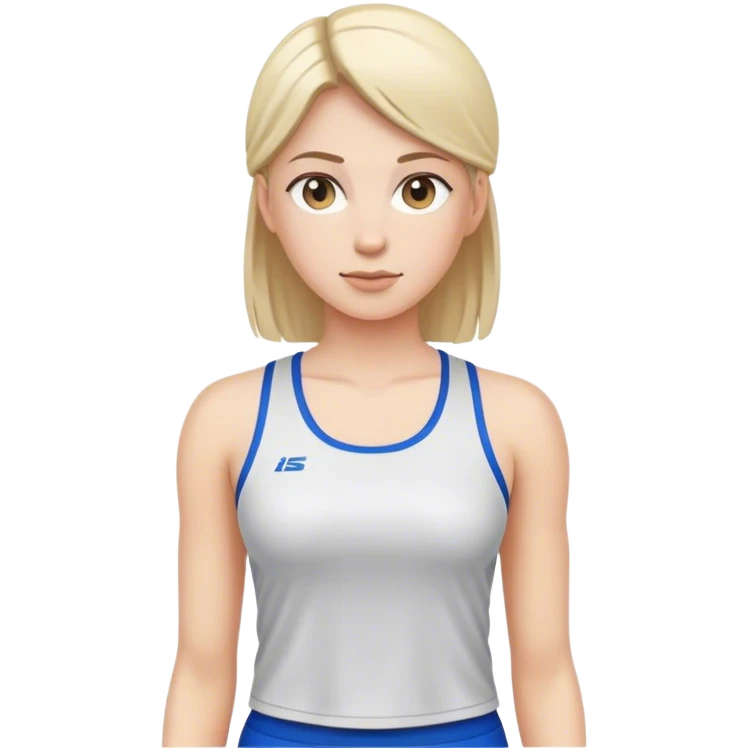 full upper body female front with sports top emoji