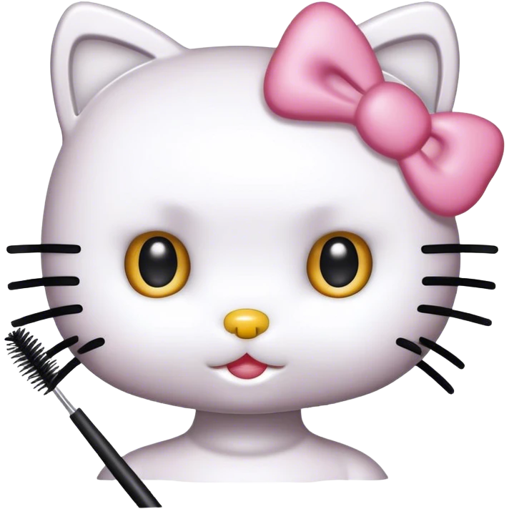 HELLO KITTU sanrio with mascara spoolie emoji