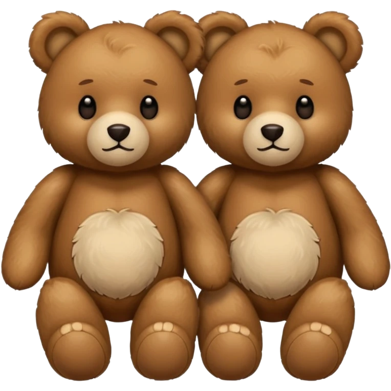 sweet twin teddy same bears emoji