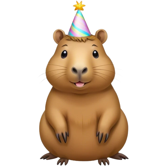 Birthday capybara emoji