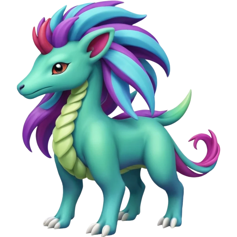 Suicune-Meganium-fusion (full body) emoji