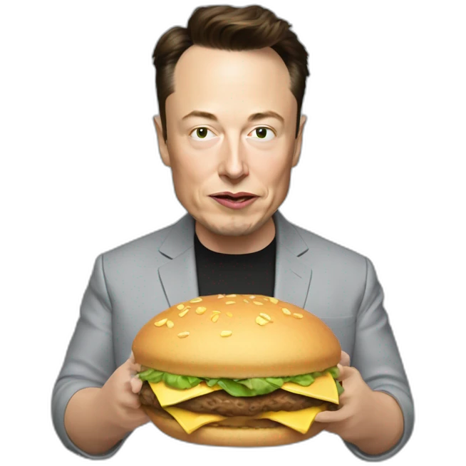 Elon musk qui mange  emoji