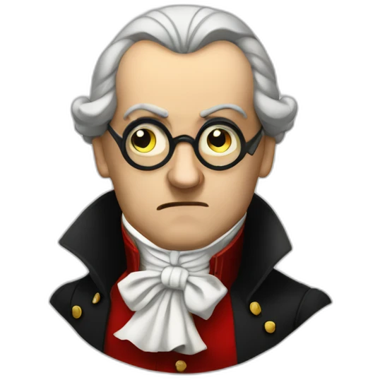 Mozart angry with a monocle emoji