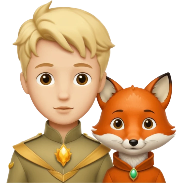 Pequeno Príncipe e a raposa emoji