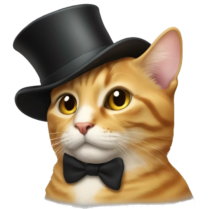 cat with tophat emoji