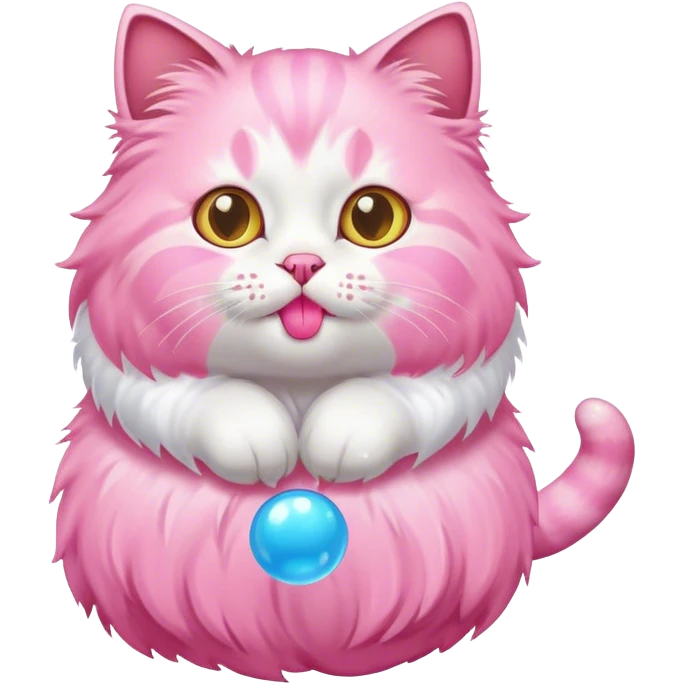 cat with bubble gum emoji