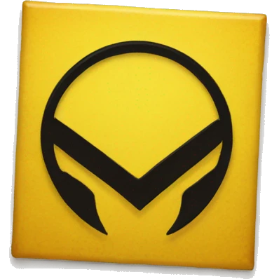 Yellow square with Metallica logo in the center.  emoji