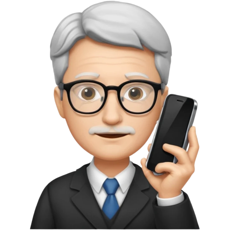 professor with phone emoji