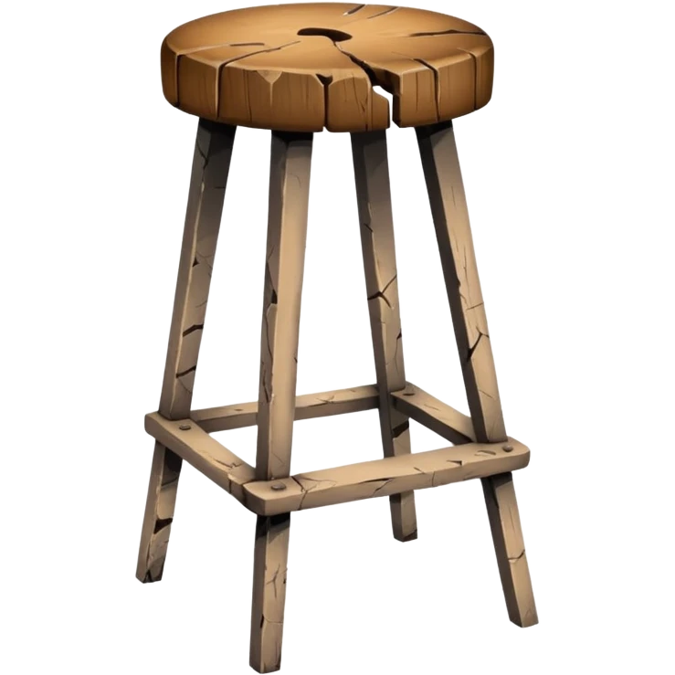 Broken antique bar stool emoji