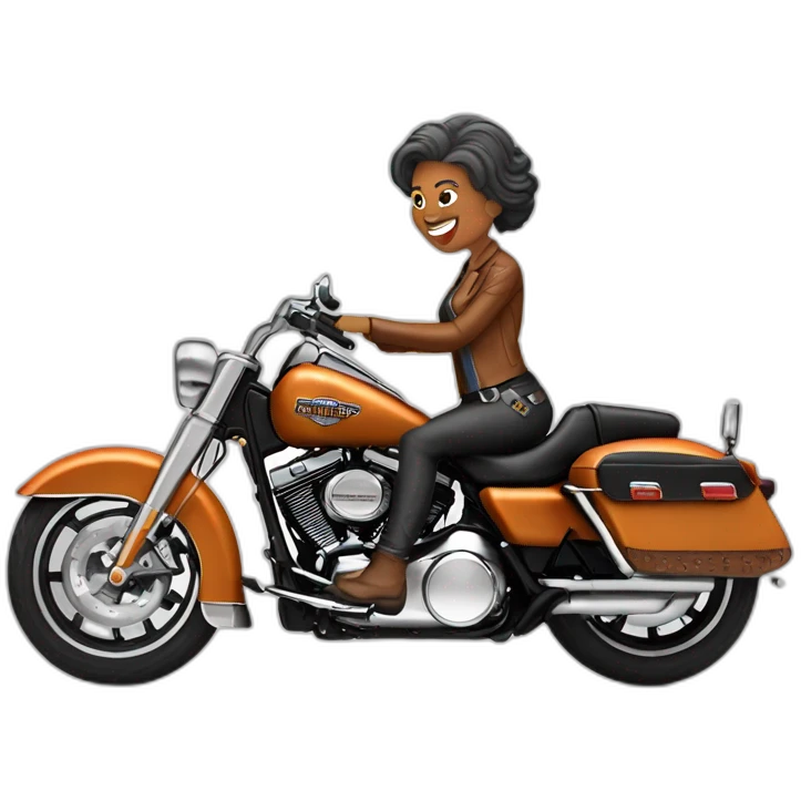 ta grand mère sur une harley davidson emoji