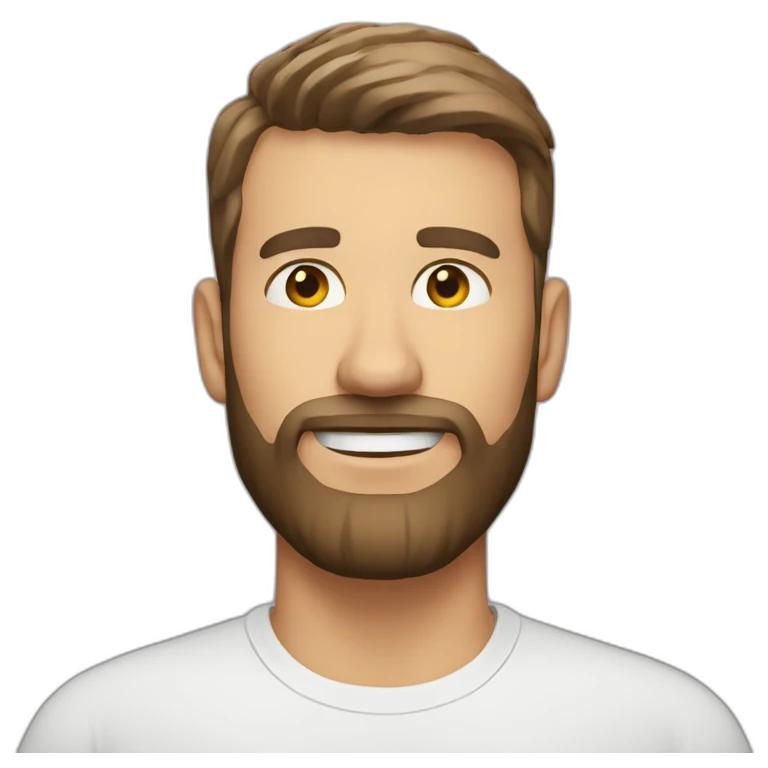 white-male-short-brown-haircut-short-beard-headshot emoji