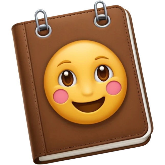 crie um emoji de uma agenda emoji