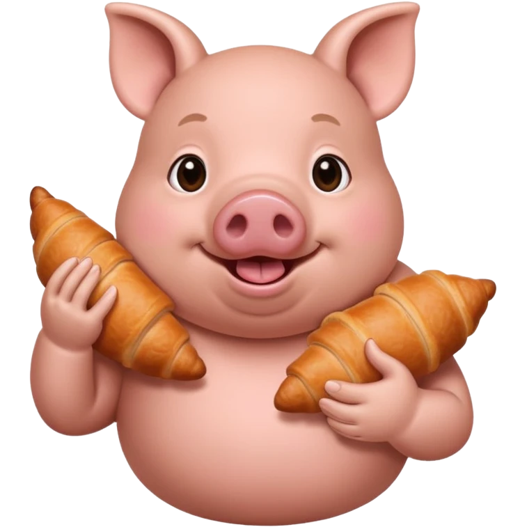 Pig with a croissant  emoji