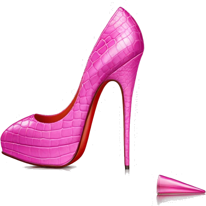 louboutin pink so kate crocodile stiletto emoji