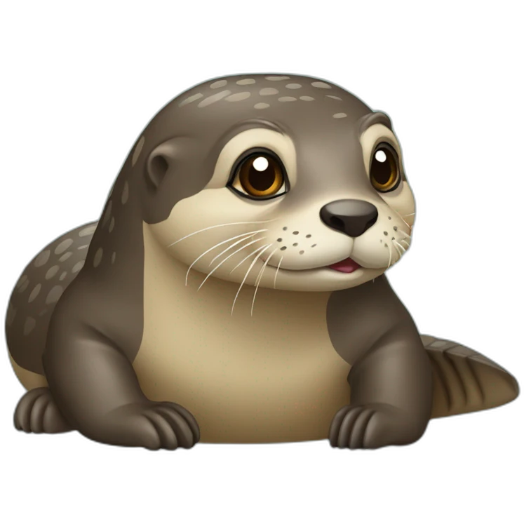 Loutre sur tortue emoji
