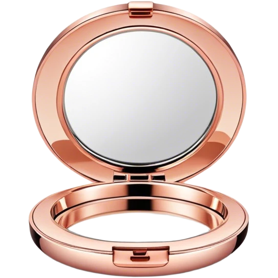Rose gold compact mirror emoji