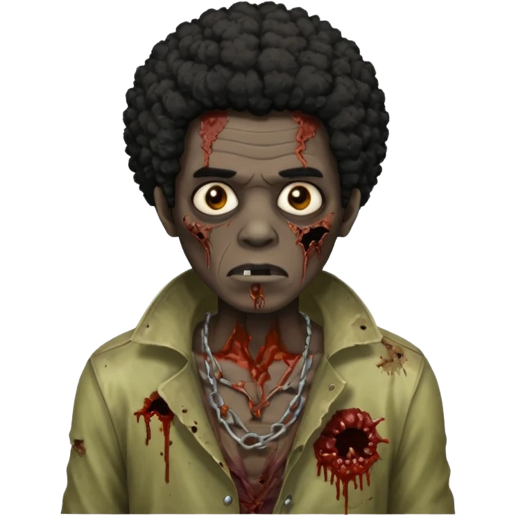 Zombie with a black Afro  emoji