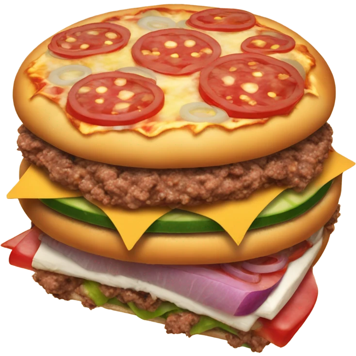 Burger pizza  emoji