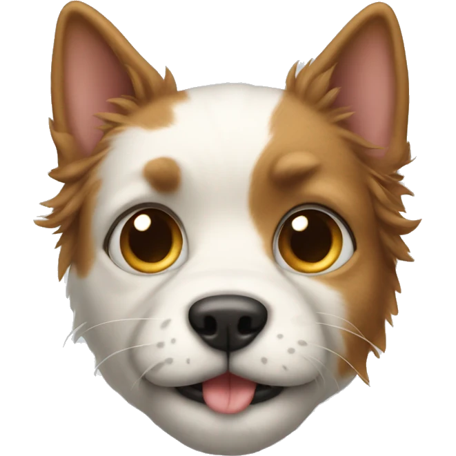 Dog with cat face emoji