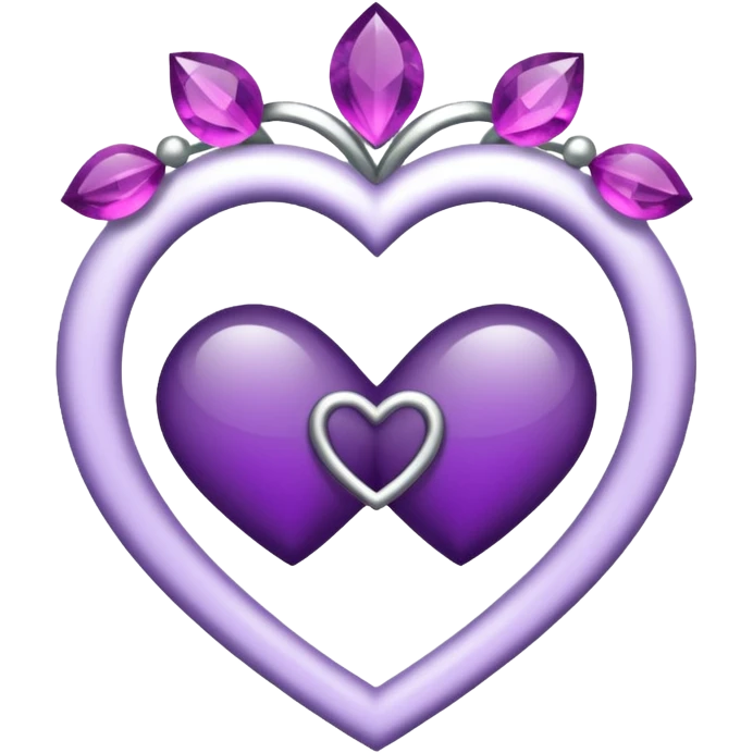 anel de casamento branco e roxo emoji