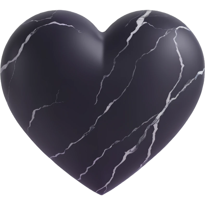 marble black heart emoji