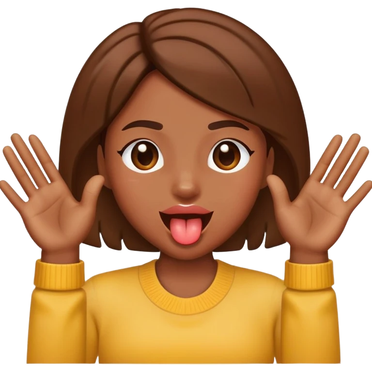 ✋🏾😝🤚🏾 emoji