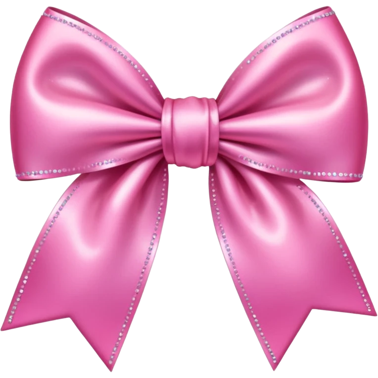 sparkly pink bow with a soft gradient emoji
