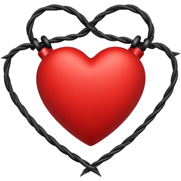 heart with black barbed wire emoji