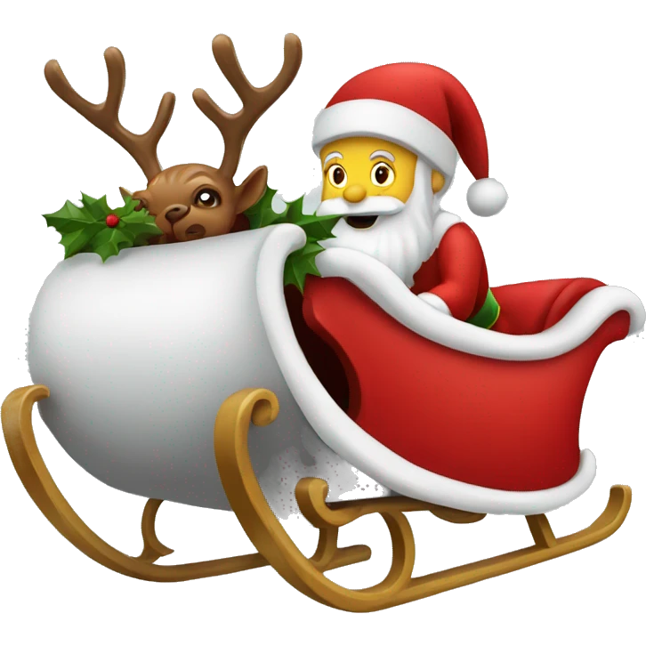 Santa's sleigh emoji