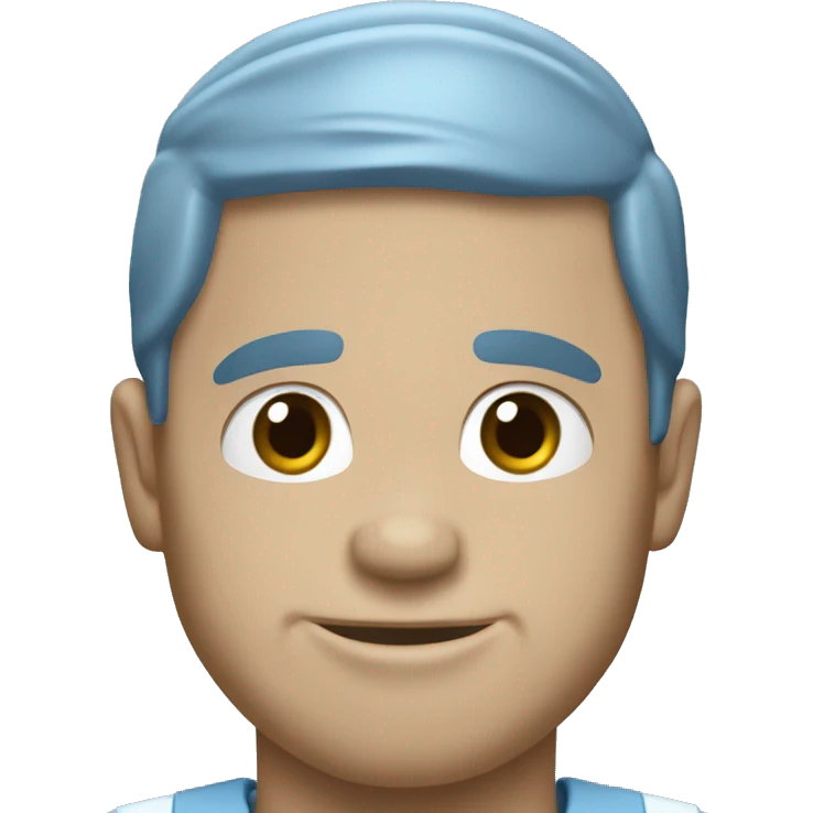 White male wearing North Carolina Tar Heels emoji