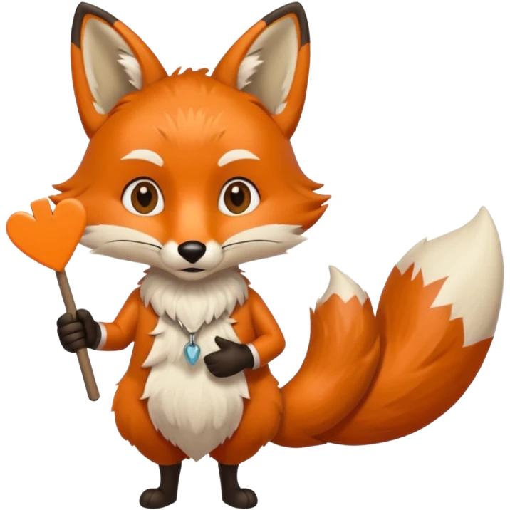 a fox HOLDING a peut-être sign emoji