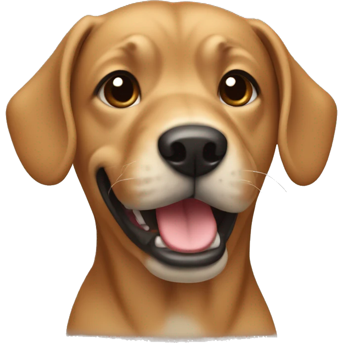 Black mouth cut dog breed with caramel fur color emoji