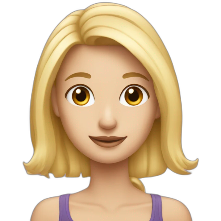 une blonde a quattre pattes emoji