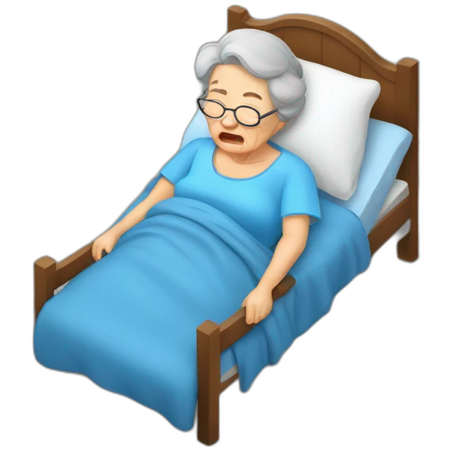 Grandma snoring emoji
