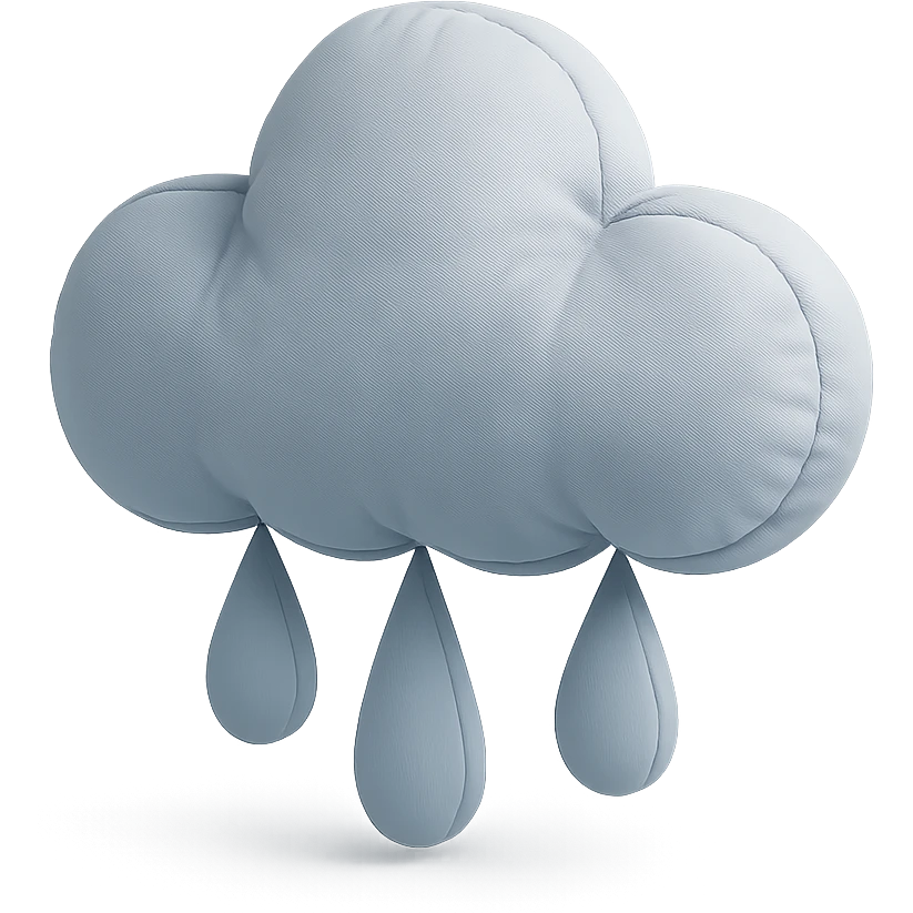 rain cloud in cushion style emoji