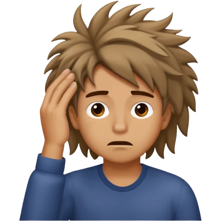Scratching head looking crazy  emoji