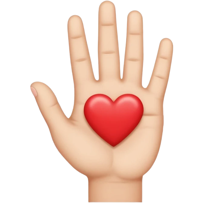 Love simbol with hand from korea emoji
