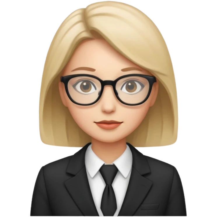 women in suits wearing glasses emoji